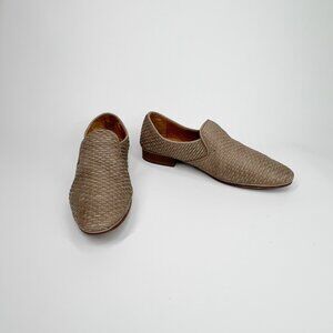 FRYE Womens‎ 10M Ashley Woven Slip Loafer Flat Business Casual Fall